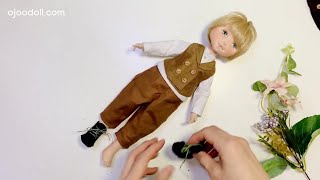 TUTORIAL Doll : 33cm doll / Gilbert / 길버트 인형옷 만들기/ Doll dress, step by step