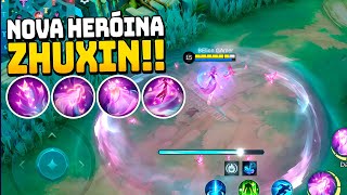 𝗖𝗛𝗘𝗚𝗢𝗨 𝗔 𝗭𝗛𝗨𝗫𝗜𝗡! 𝗩𝗔𝗟𝗘 𝗚𝗔𝗦𝗧𝗔𝗥 𝗦𝗨𝗔𝗦 𝗕𝗣𝗦? NOVA HERÓINA DO MOBILE LEGENDS