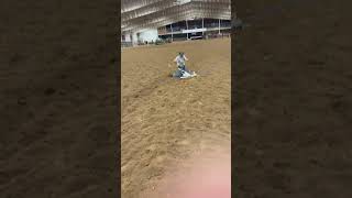 The vid is a bit shakkyyyy #sheridanlostroh #lilfreckilbe #goattying #rodeo #equine #blowup