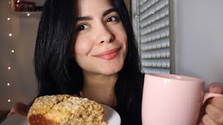 ASMR COMENDO BOLO E TOMANDO CHÁ