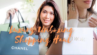 CHANEL UNBOXING HAUL DIOR GUCCI BURBERRY JEWELRY SHOES WHAT I BOUGHT MYSELF FOR CHRISTMAS