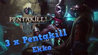 My first 3 Pentakill with Ekko!