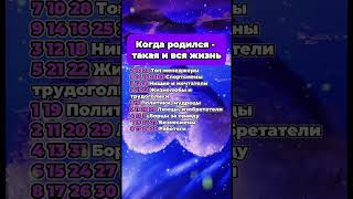 Когда родился - такая и вся жизнь  #гороскоп  #astrology  #астрология  #знакизодиака