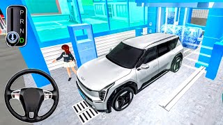 Kia EV9 SUV Car Drive Gas Station Car Wash - 3d Driving Class Simulation - Android Gameplays part 7