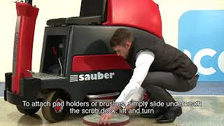 Cleanfix Sauber 900 Ride-On Battery Floor Scrubber Machine