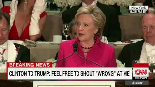 Clinton jokes about Trump and women