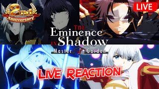 The Eminence In Shadow: Master Of Garden - 2nd Year Anniversary Live Reaction!