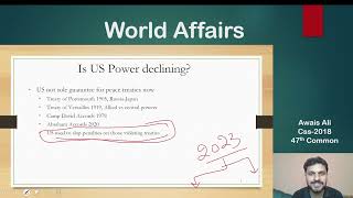 Free Current Affairs Lectures | Part 17 | KSA Iran Friendship | CSS & PMS Exam 2025