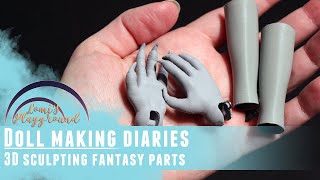 Doll making diaries: 3D sculpting fantasy parts for a BJD