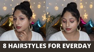 8 Simple And Cute Open Hairstyles for Everyday | 5 - Minute Hairstyle For Office, College and School