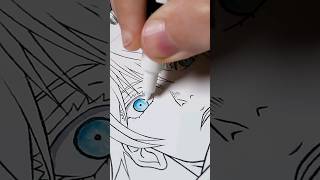 Drawing Gojo Satoru 👊🏼😎 | Jujutsu Kaisen #shorts #gojo #jujutsukaisen