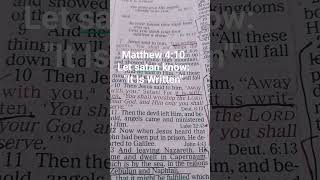 Let satan know that: "IT IS WRITTEN"! #bible #bibleverse #yahusha #viral #viralvideo #bloodofyahusha