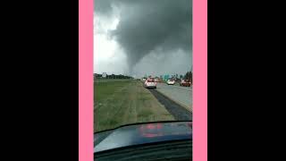 Near Savannah, Georgia, a tornado spotted.The South continues to be hammered by severe weather.