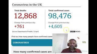 UK Covid-19 Cases Update as of 15 April 2020