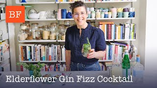 Elderflower Gin Fizz Cocktail | Building Feasts