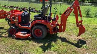 **SOLD** USED 2018 Kubota BX23S w/belly mower & backhoe at Tatum Motor Company in Springdale Ar