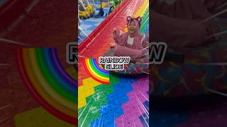 Serunya Main Perosotan Rainbow Slide #shorts