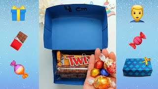 🩵💙Easy Candy Box with A4 Paper, Male Design, Papercraft Gift Idea DIY #craft #art #diy #tutorial