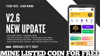 TTCOIN VERSION 2.6 NEW UPDATE STILL AVAILABLE TO MINE🤑🤑||Already listed 👈 #dkdigitalcash #crypto #pi