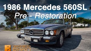 1986 Mercedes-Benz 560SL - Pre - Restoration