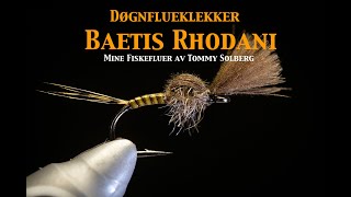 Baetis Rhodani klekker, Døgnflue - Fluebinding, fluefiske og imitasjoner