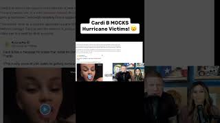 Cardi B MOCKS Hurricane Victims! #cardib #hurricanehelene #trump