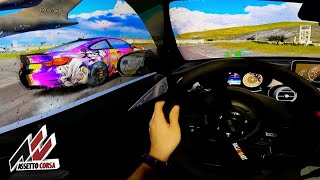 Drifting at Docks in Assetto Corsa - Triple 55inch Displays | GoPro POV