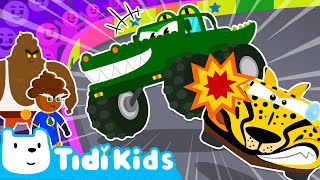 Giant Monster Car Songs Compilation | Police Squad Collection | Nursery Rhymes & Kids Songs