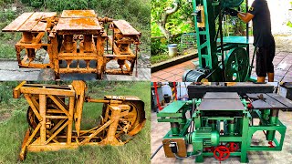 Reviving Woodworking Giants Restoring a 4 in 1 Machine & Band Saw // Master the Art Of Restoration