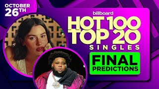 FINAL PREDICTIONS | Billboard Hot 100, Top 20 Singles | October 26th, 2024