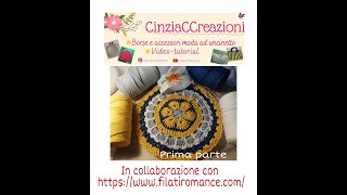 tutorial primo step borsa Vietri mandala  #mandala #fioreafricano #borsa #cinziaccreazioni