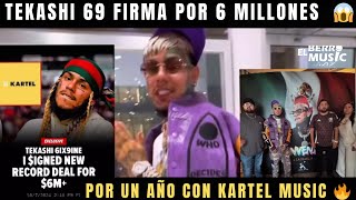 TEKASHI 69 FIRMA POR 6 MILLONES CON CARTEL MUSIC #tekashi #tekashi69 #tekashi6ix9ine