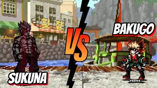 Sukuna Vs Bakugo jujutsu kaisen x my hero academia fights / mugen