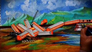 Rafiganj Train Disaster || Howrah Rajdhani Accident in 2002 || Painting