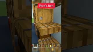 How to build a bunk bed In Minecraft | # shorts # minecraft