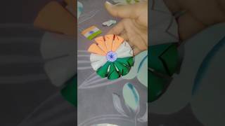 Diy brooch for Republic Day🧡💟💚#republicday#easycraft#craftyswanandi