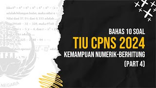 10 SOAL TIU CPNS KEMAMPUAN NUMERIK TERUPDATE [PART 4]