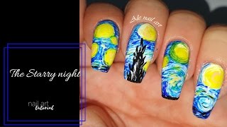 Van Gogh nails "La notte stellata" | Ale nail art