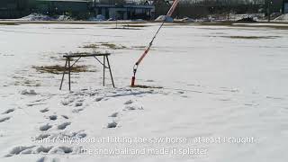 Splattering a snowball