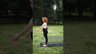 Red Head Yoga Stretching