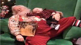 Adorable photo of Santa sleeping with baby goes viral