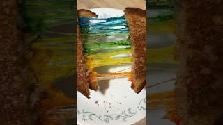 I Made A RAINBOW GRILLED CHEESE for my SISTER!! 🧀 | @FunwithLayla #rainbow #grilledcheese #tasty