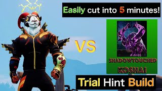 【Dauntless】Easy 5min clear! Trial『Shadowtouched Koshai』hint  build.試練DT級『闇コシャイ』簡単な５分切り攻略ビルド【ドーントレス】