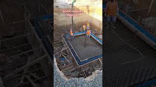 Concrete pump using in pouring of water tank #construction#concretepump