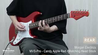 WhiteGuitars - Morgan Electrics / MVS-Pro - Candy Apple Red - Matching Head Stock