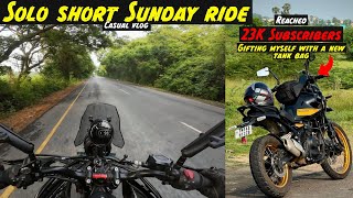 Casual Solo Sunday Ride | Reached 23k subscribers | New tank bag | Himalayan 450 | Diwali wishes