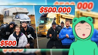 Reacting to "SIDEMEN $500,000 vs $500 MOBILE HOME ROAD TRIP"