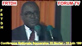 Conférence Nationale Souveraine de 1991: Justin KOUMBA  dénonce la  capacité de nuisance du PCT