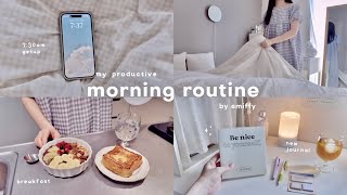 7:30am productive morning routine｜new journal note📝 self care, house work🧹etc