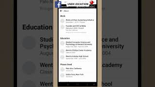 How To Find Facebook User Location